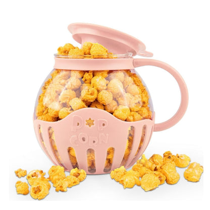 Glass Microwave Popcorn Popper with Silicone Lid